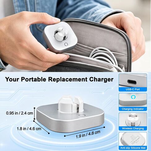 Fast Charger Compatible with Ou-ra Ring Gen 5, Size 6-12 | Replacement Charging Dock for Size 6/7/8/9/10/11/12, Portable Travel Charger with USB-C Cable (Not for Ring Gen 3/4) in Saudi Arabia