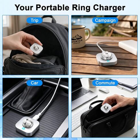 Fast Charger Compatible with Ou-ra Ring Gen 5, Size 6-12 | Replacement Charging Dock for Size 6/7/8/9/10/11/12, Portable Travel Charger with USB-C Cable (Not for Ring Gen 3/4) in Saudi Arabia