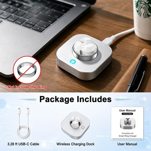 Fast Charger Compatible with Ou-ra Ring Gen 5, Size 6-12 | Replacement Charging Dock for Size 6/7/8/9/10/11/12, Portable Travel Charger with USB-C Cable (Not for Ring Gen 3/4) in Saudi Arabia