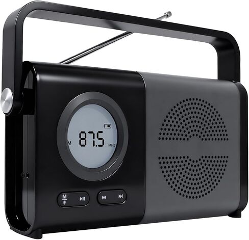 Upgraded Digital LCD Display Radio Portable Bluetooth AM FM Radio with Handle Rechargeable Battery Radio Portable Radio with USB/TF Playback Bluetooth Radio for Home, Kitchen,mom,dad in Saudi Arabia