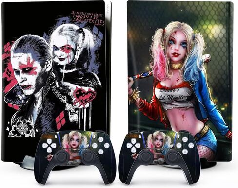 toxxos PS5 Skin - إصدار القرص وملحقات وحدة التحكم ووحدة التحكم غطاء جلود PS5 Controller Skin Gift PS5 جلود لوحدة التحكم مجموعة كاملة باللونين الأرجواني والأخضر ريك in Kuwait