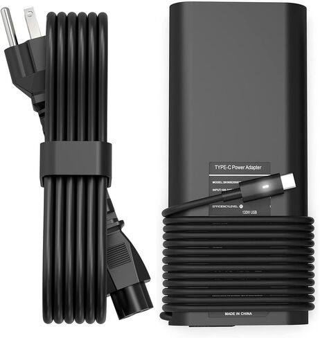 PIOEVTKA 130W USB C Type C Adapter Laptop Charger Compatible with Dell XPS 15 2in1 9575 Precision 5530 2in1 5550 5750 3560 3550 3551 Latitude 7410 7310 7210 9410 9510 9575 5420 5520 5510 Power Cord in Saudi Arabia