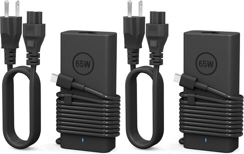 شاحن كمبيوتر محمول USB C بقدرة 65 وات - متوافق مع Dell Latitude 5420/5520/7420/7430/7480/7490 وInspiron 14/16/7620/2in1/XPS 13 LA65NM190 in Kuwait