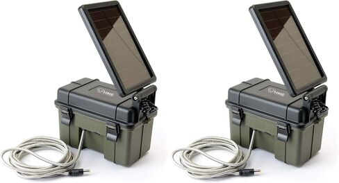 HME Trail Camera 12V/Solar Auxiliary Power Pack Durable Weather-Resistant Housing Easy Installation & Versatile Compatibility, Black | Weather-resistant housing, Easy installation in Saudi Arabia