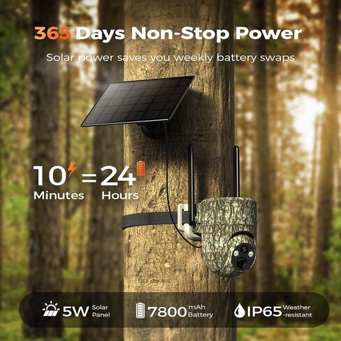 TKENPRO 4G LTE Cellular Trail Cameras, 360° View Live Streaming Solar Cam | Game Camera Built-in SIM Card, PIR Motion Activated, 2K Night Vision, No WiFi Needed IP65 Security Camera Camo Print-2 Pack in Saudi Arabia