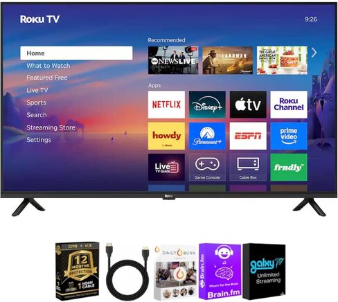 Roku 43" Select Series 4K Smart TV HDMI CPS Streaming Bundle 2026 | 43" 4K Smart TV with HDMI Cable, Streaming Bundle & 12 Month CPS Warranty Included. in Saudi Arabia
