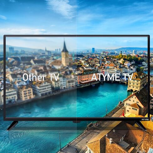 ATYME 32-inch Class 60Hz 720p HD LED TV Flat Screen 1*USB 3* HDMI 1*VGA ARC Dual Channel 8W Speakers Monitor Television Non-Smart Television 320GM5HD in Kuwait
