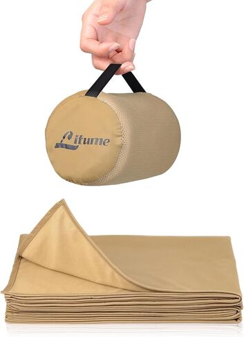 Compact Travel Blanket for Airplane, Velvet, Dark Blue Gray | Thin Ultralight Sheet, PFAS-Free, Small When Folded, Office Nap, Road Trip, Train, Camping, Picnic, Sofa Throw, Stadium in Saudi Arabia