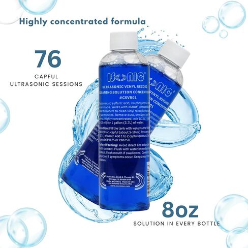 iSonic Vinyl Record Cleaning Solution Concentrate, CSVR01x2 (2-Pack) in Saudi Arabia