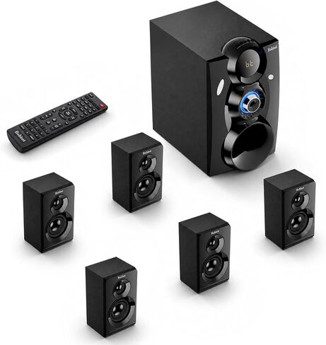 Bobtot Wireless Surround Sound System Home Theater System | 1000W Surround Speakers 8" Subwoofer 5.1/2.1 Channel Deep Bass with ARC Optical Bluetooth Karaoke Input in Saudi Arabia
