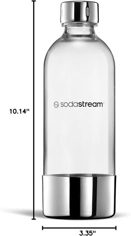 sodastream 1L Bottle for Sparkling Water and Soda Machine | Dishwasher Safe | Stainless Steel Finish in Kuwait