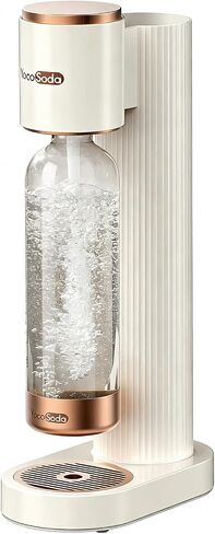 Sparkling Water Maker Soda Machine with 1L PET BPA-Free Carbonating Bottle | Soda Sparkling Water Machine Instantly for Home Compatible with 60L CO2 Cylinder (Cylinde Not Included) in Saudi Arabia