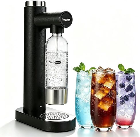 Stainless Steel Soda Maker for Home Carbonated Water Machine | 34oz BPA Free PET Water Bottle Included Carbonated Fits Screw-In CO₂ Cylinders (Not Included) Home Sparkling Water Maker in Saudi Arabia