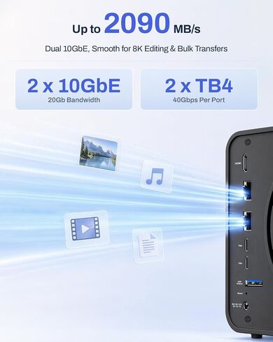 TERRAMASTER F6-425 Pro NAS Server, Intel Core i3-1315U, 8GB DDR5 (Diskless) | 10GbE LAN x 2, TB4 Port x 2, AI-Native OS TOS 7, OpenClaw Supported, Network Attached Storage for Creators (Diskless) in Saudi Arabia