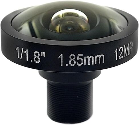 4K 12MP Fisheye Lens 1.85mm 1/1.8 185 Degree M12 Mount with 650nm IR Filter(1.85MM-IRFilter) in Saudi Arabia