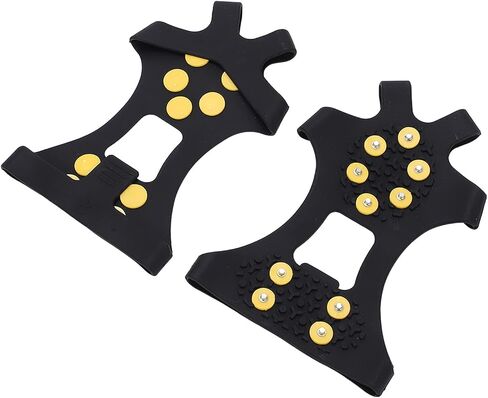 10 Teeth Stainless Steel Mountaineering Cleats Durable Ice Tongs for Outdoor Activities Winter Climbing Snow Game for Men Women Children in Saudi Arabia