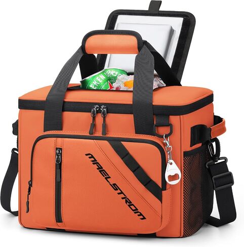 Maelstrom 30 Can Collapsible Soft Cooler Bag with Quick Access Opening | 5-layer Insulation,16h Cold, Leakproof, Waterproof, Multiple Pockets, Bottle Opener, Portable for Beach, Camping, Picnics in Saudi Arabia