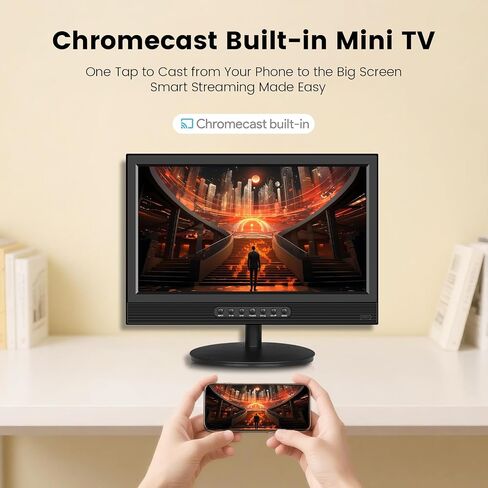 Jexiop 20inch Smart TV,Full HD 1080p LED Flat Screen with ATSC TV,with Built-in HDMI/USB/DC-12IN -Suitable for Kitchen Kid's Room Basement or RV Camper in Saudi Arabia