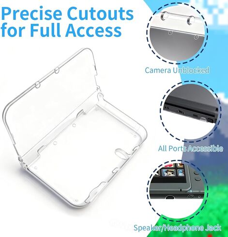QUBAMG 6-1 Accessories Kit Compatible with New Nintendo 3DS XL/LL, Hard EVA Carrying Case, Clear PC Protective Case, Charger Cable, 4 Replacement Stylus Pens, Screen Protector Set, Cleaning Wipes, Full Protection Bundle in Saudi Arabia