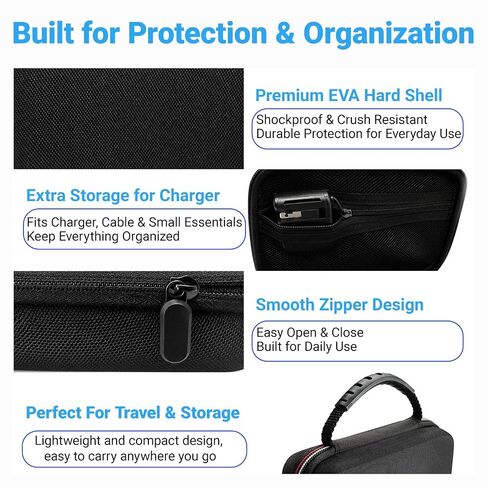 QUBAMG 6-1 Accessories Kit Compatible with New Nintendo 3DS XL/LL, Hard EVA Carrying Case, Clear PC Protective Case, Charger Cable, 4 Replacement Stylus Pens, Screen Protector Set, Cleaning Wipes, Full Protection Bundle in Saudi Arabia