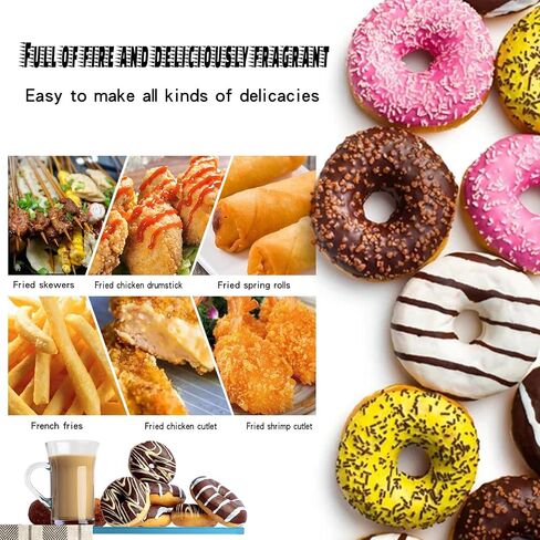 Kolice Commercial Natural Gas Heating Donuts Frying Machine Donuts Maker Doughnut Frying Making Machine with 3 Different Molds, Chicken Legs/Popcorn Chicken Fryer in Saudi Arabia