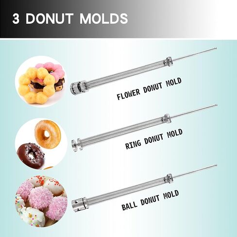 Kolice Commercial Natural Gas Heating Donuts Frying Machine Donuts Maker Doughnut Frying Making Machine with 3 Different Molds, Chicken Legs/Popcorn Chicken Fryer in Saudi Arabia