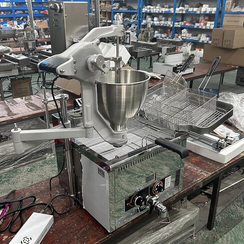 Kolice Commercial Natural Gas Heating Donuts Frying Machine Donuts Maker Doughnut Frying Making Machine with 3 Different Molds, Chicken Legs/Popcorn Chicken Fryer in Saudi Arabia
