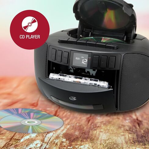 GPX Portable CD Boombox with AM/FM Radio, Cassette & Headphone Jack in Saudi Arabia