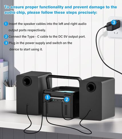 Greadio Stereo System for Home with Boombox CD and Cassette Player Combo | 40W Detachable Wooden Bookshelf Speakers, Bluetooth, FM Radio, USB, TF, AUX Playback, Home Stereo System with Remote Control in Saudi Arabia