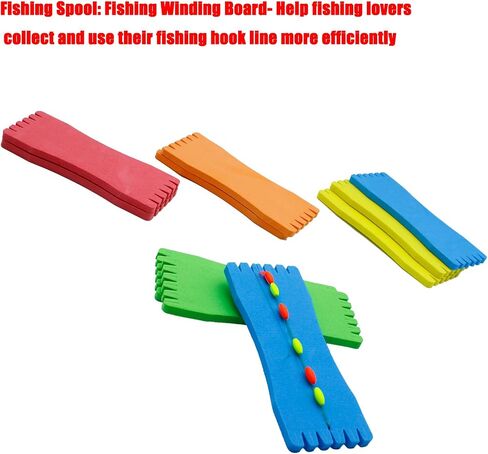 10pcs Fishing Leader Line Hook Holder,Fishing Line Foam Board Spool,Fishing Winding Board for Rigging in Saudi Arabia