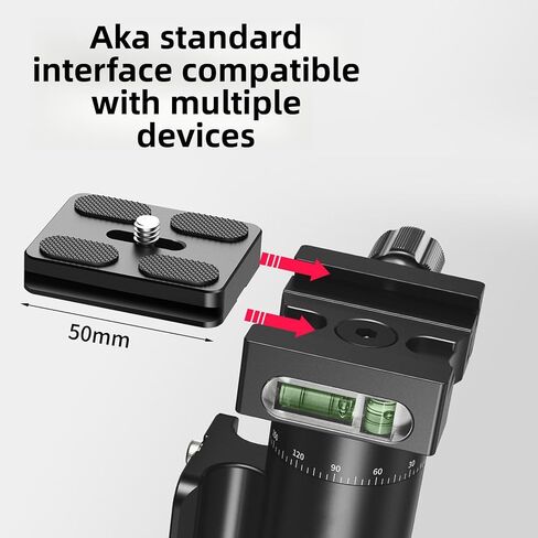 Monopod Head 360 Degree Panoramic 10kg Load Vertical Filming | Aluminum Alloy, Camera Support, Arca Compatible, 3/8 Inch Thread, Portrait Travel Mirrorless Camera Outdoor in Saudi Arabia