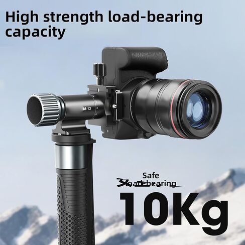 Monopod Head 360 Degree Panoramic 10kg Load Vertical Filming | Aluminum Alloy, Camera Support, Arca Compatible, 3/8 Inch Thread, Portrait Travel Mirrorless Camera Outdoor in Saudi Arabia