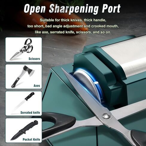 Professional Electric Knife Sharpener | 3-Speed Variable 4-Stage, Open Touch-Screen, 100% Diamond Abrasives, Precision Angle Guides in Saudi Arabia
