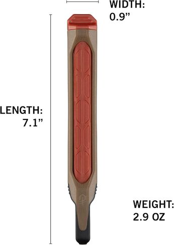 Gerber Edgefield Pack Knife Sharpener, Hunting and Camping Essentials, Ceramic Carbide Dual Grit, Carabiner Clip, Lightweight and Portable, 7.1" Long, Coyote Brown in Saudi Arabia