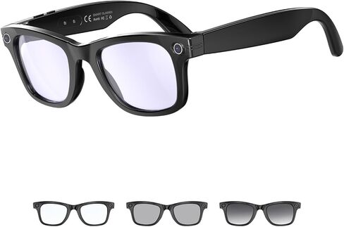 Camera Glasses AI Smart Glasses with Camera and Bluetooth 1080p Video Glasses Outdoor Video Recording Sunglasses 4K HD Outdoor AI Glasses for Men Women Driving Travel Hiking in Saudi Arabia
