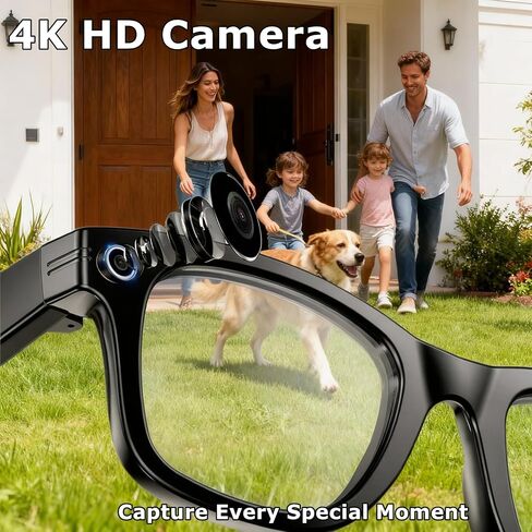 Camera Glasses AI Smart Glasses with Camera and Bluetooth 1080p Video Glasses Outdoor Video Recording Sunglasses 4K HD Outdoor AI Glasses for Men Women Driving Travel Hiking in Saudi Arabia