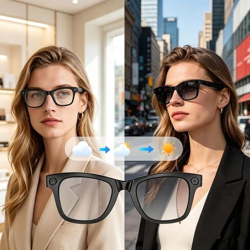 Camera Glasses AI Smart Glasses with Camera and Bluetooth 1080p Video Glasses Outdoor Video Recording Sunglasses 4K HD Outdoor AI Glasses for Men Women Driving Travel Hiking in Saudi Arabia