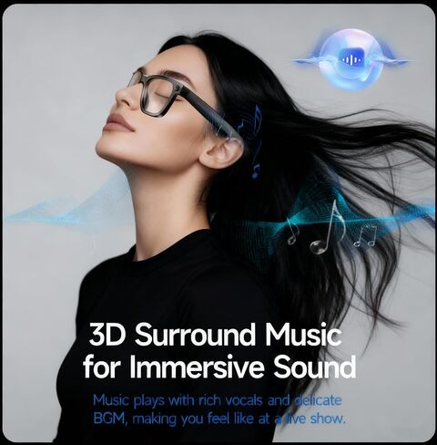 Camera Glasses AI Smart Glasses with Camera and Bluetooth 1080p Video Glasses Outdoor Video Recording Sunglasses 4K HD Outdoor AI Glasses for Men Women Driving Travel Hiking in Saudi Arabia