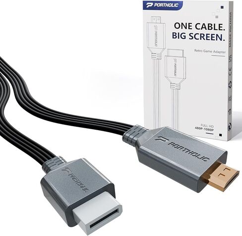 PORTHOLIC Wii to HDMI Adapter Converter 1080P 5ft/150cm,Wii HDMI Cable for Full HD Device,Plug & Play Wii 2 HDMI Cord, Compatible with Nintendo Wii/Wii U, HDTV, Monitor-Supports All Wii Display Mode in Saudi Arabia
