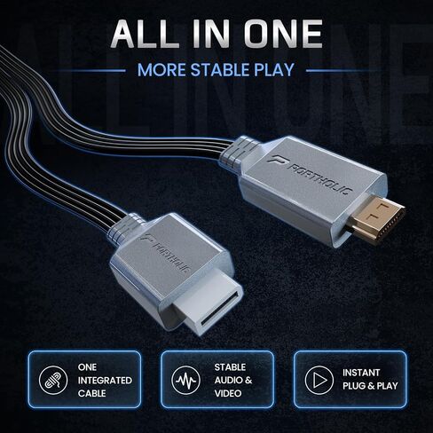 PORTHOLIC Wii to HDMI Adapter Converter 1080P 5ft/150cm,Wii HDMI Cable for Full HD Device,Plug & Play Wii 2 HDMI Cord, Compatible with Nintendo Wii/Wii U, HDTV, Monitor-Supports All Wii Display Mode in Saudi Arabia