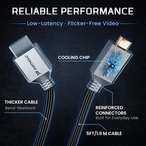 PORTHOLIC Wii to HDMI Adapter Converter 1080P 5ft/150cm,Wii HDMI Cable for Full HD Device,Plug & Play Wii 2 HDMI Cord, Compatible with Nintendo Wii/Wii U, HDTV, Monitor-Supports All Wii Display Mode in Saudi Arabia