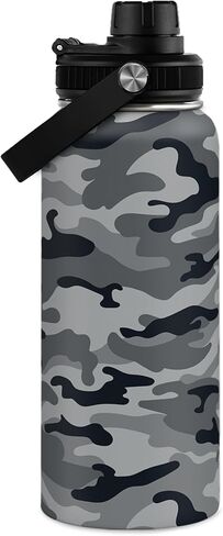 Camouflage Insulated Stainless Steel Water Bottle 32oz, Vacuum Chug Lid Travel Tumbler for Men Friends Dad Hunter Hunting Lovers, Birthday Christmas Father's Day in Saudi Arabia