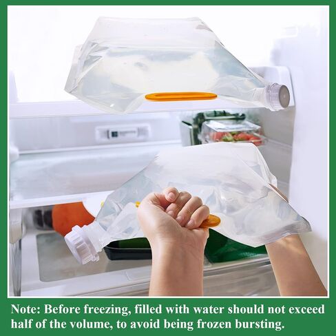Tessco for you 8 Pack 1.3 Gallon Collapsible Water Bags, Clear in Kuwait