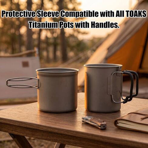 4Pcs Handle Cover for TOAKS Titanium Pot | Silicone Heat Resistant Handle Sleeve Protector for Cooking Cup Outdoor Backpacking Stove and Camping Cookware Accessories in Kuwait