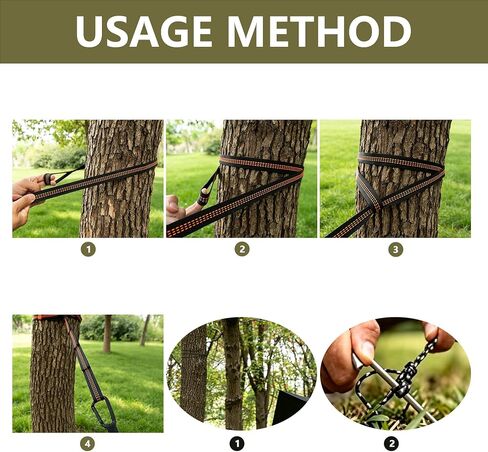 Camping Hammock with Mosquito Net and Rain Fly Tarp | Portable Camping Hammock Double Tree Hammock for Outdoor Indoor Backpacking Travel & Survival in Saudi Arabia