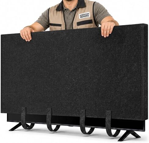 60"-65 TV Cover for Moving & Shipping, Dust Anti-Scratch TV Screen Cover | Tear Resistance Thick Felt Cover with Bottom Straps, Reusable Anti-Scratch TV Protector, Heavy Duty Felt Anti-Scratch Dust in Saudi Arabia