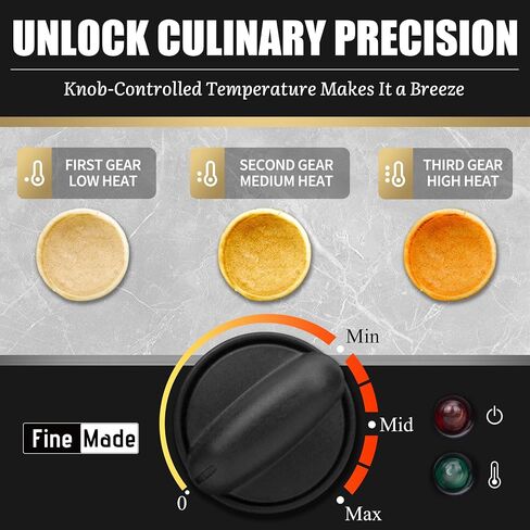 FineMade Non Stick Mini Pancakes Maker Machine, Electric Poffertjes Pan with Browning Control, Small Ebelskiver Aebleskiver Pan, Dutch Mini Pancake Maker, with Brush & Forks, 14 Slots, Black in Saudi Arabia