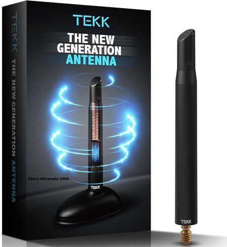 Tekk Short Antenna Compatible with 2006-2026 Chevy Silverado 1500 / GMC Sierra 1500 / Designed for Optimized FM/AM Reception / 4.8 Inches in Saudi Arabia
