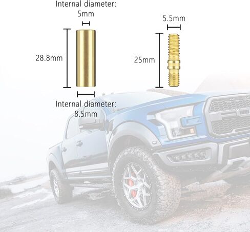 Junecarp 13 PCS Truck Antenna Adapter Accessories for Truck/Car Kit,11 Screws&2 Rubber Washers Replacement for Toyota,Jeep,Wrangler,Denali,Tantu,Douqi,Ford,GMC Antenna in Kuwait