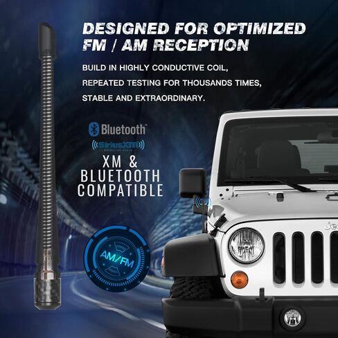 7" Antenna Compatible with Jeep Wrangler 2007+ & Gladiator 2020+ in Saudi Arabia